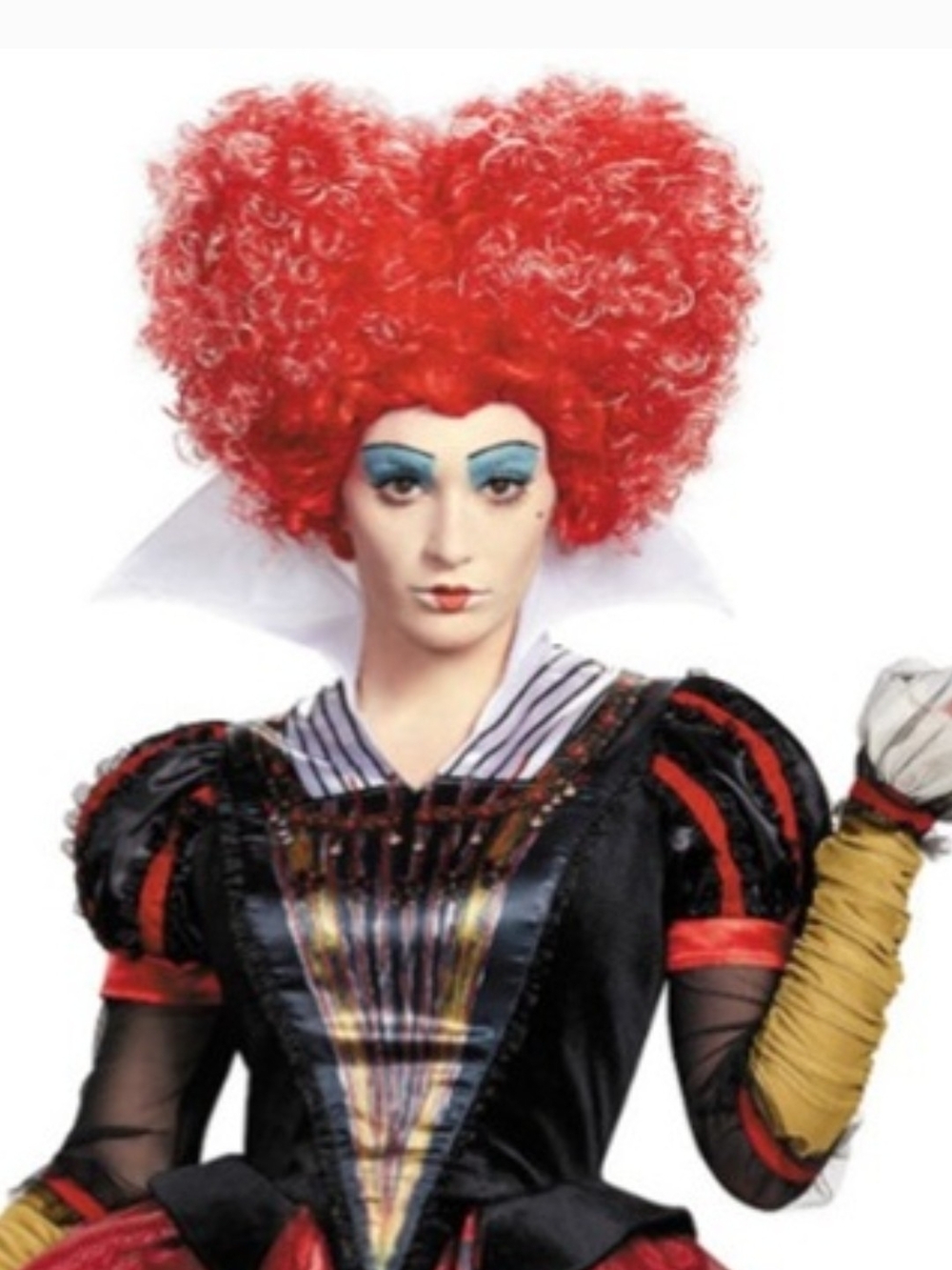 Alice in wonderland red queen wig and crown Red Synthetic Curly Wig - Women Hair